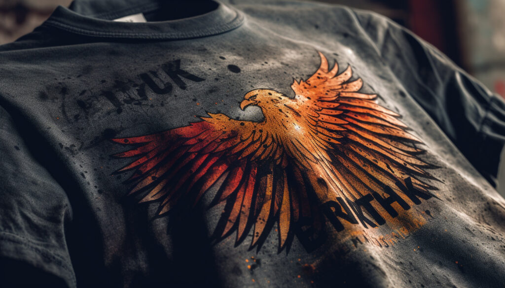 Flying hawk symbolizes strength and patriotism generated by AI